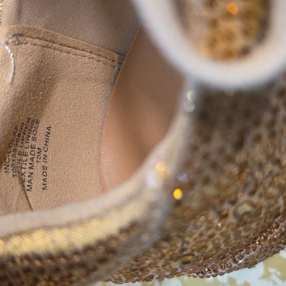 I.N.C. International Concepts Gold Bling  Womens Sz 10 M - Picture 7 of 10